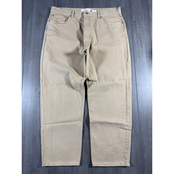 Levi's Other - Levi's 550 Relaxed Fit Jeans 40x30 Tan Khaki Denim Classic Tapered Leg